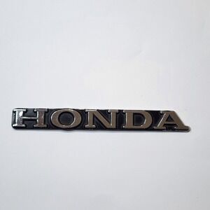 Honda OEM Machined & Black Plastic 6.5" Emblem Badge Logo Nameplate 80's